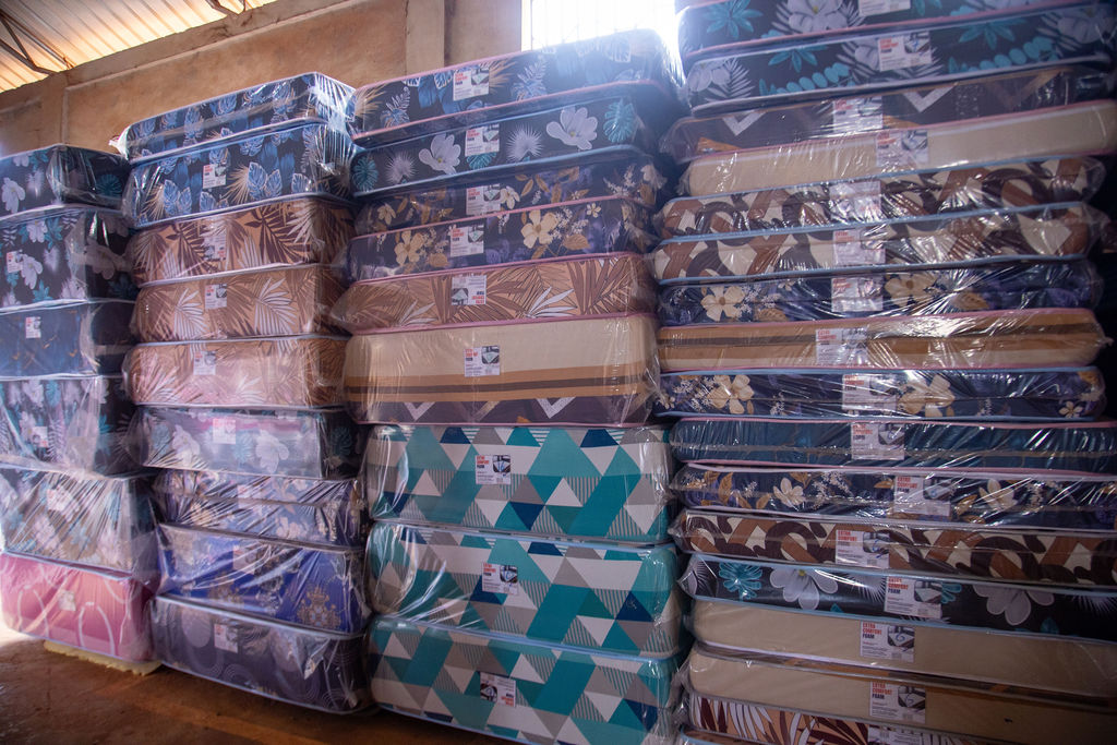 Grouped hospitality mattresses in assorted patterns and sizes